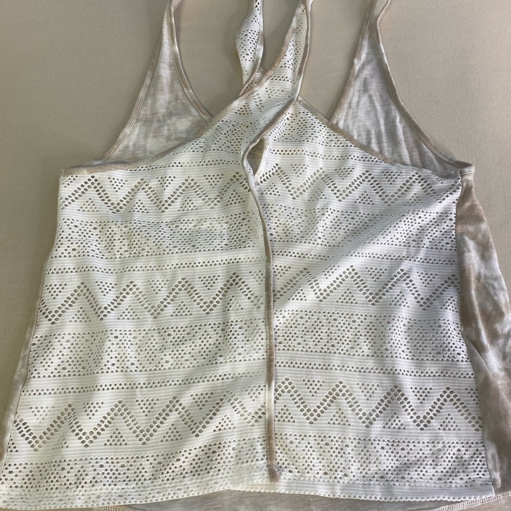 Victoria Secret Razorback Mesh Tye Dye Neutral Tank - Picture 6 of 7